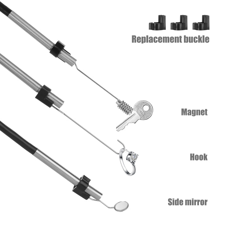 P30 3.9mm 1080P IP68 Waterproof 4.3 inch Screen Dual Camera Digital Endoscope, Length:5m Hard Cable(Black)