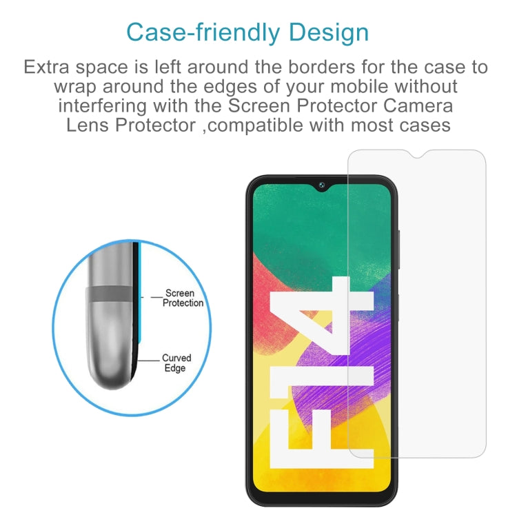 For Samsung Galaxy F14 4G 50pcs 0.26mm 9H 2.5D Tempered Glass Film