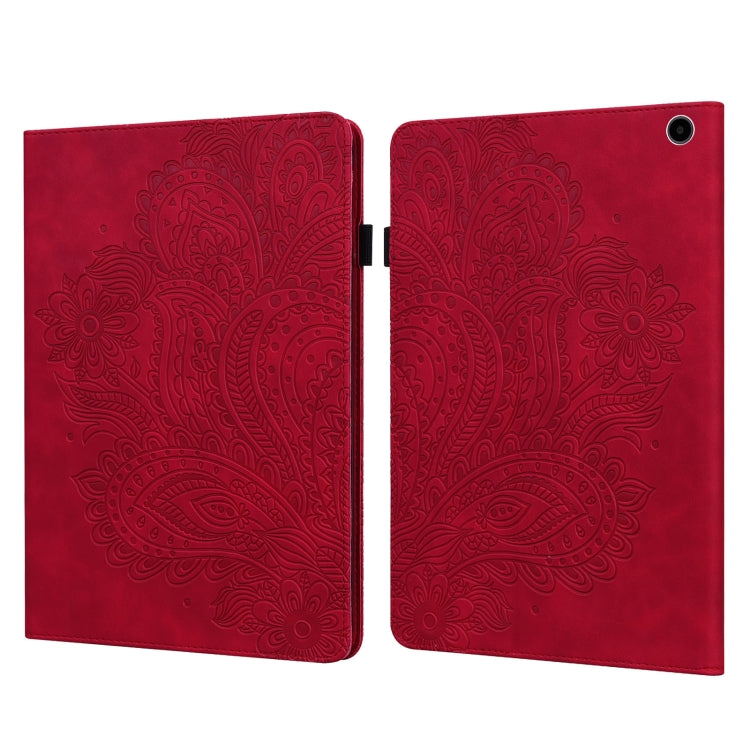 For Amazon Fire Max 11 Peacock Embossed Pattern Leather Tablet Case
