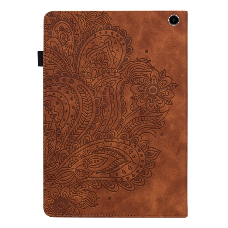 For Amazon Fire Max 11 Peacock Embossed Pattern Leather Tablet Case