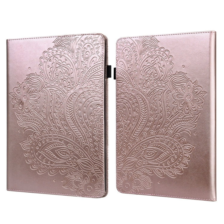 For Amazon Kindle Parperwhite 6 2022 Peacock Embossed Pattern Leather Tablet Case