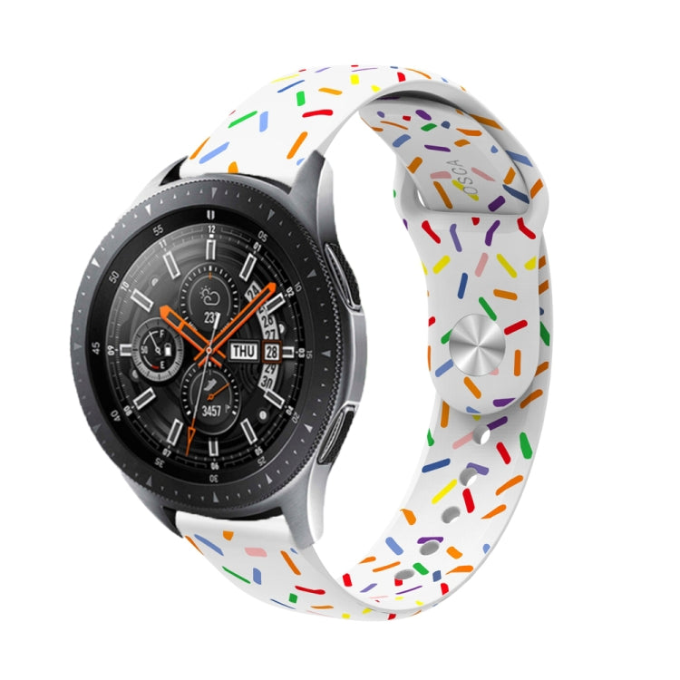 For Garmin Venu / SQ / SQ2 / Venu 2 Plus 20mm Sports Rainbow Dots Silicone Watch Band