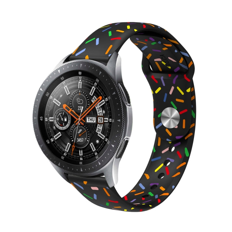 For Garmin Venu / SQ / SQ2 / Venu 2 Plus 20mm Sports Rainbow Dots Silicone Watch Band
