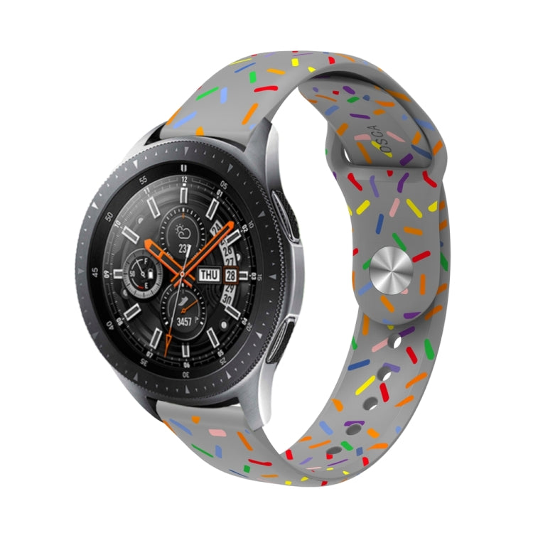 For Garmin Venu / SQ / SQ2 / Venu 2 Plus 20mm Sports Rainbow Dots Silicone Watch Band