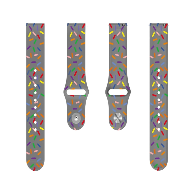 For Garmin Venu / SQ / SQ2 / Venu 2 Plus 20mm Sports Rainbow Dots Silicone Watch Band