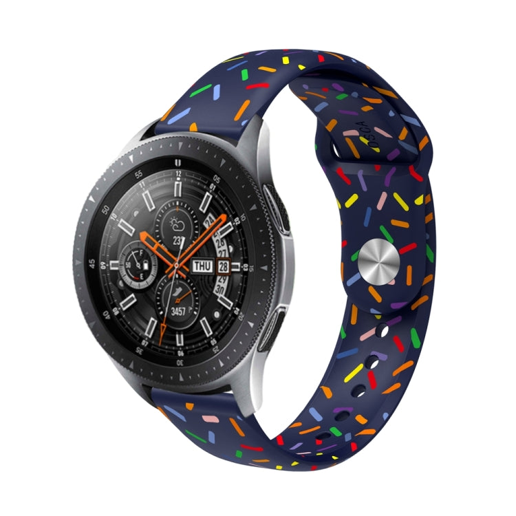 For Garmin Venu / SQ / SQ2 / Venu 2 Plus 20mm Sports Rainbow Dots Silicone Watch Band