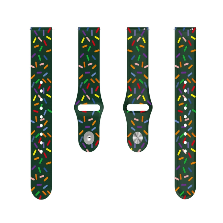 For Garmin Venu / SQ / SQ2 / Venu 2 Plus 20mm Sports Rainbow Dots Silicone Watch Band