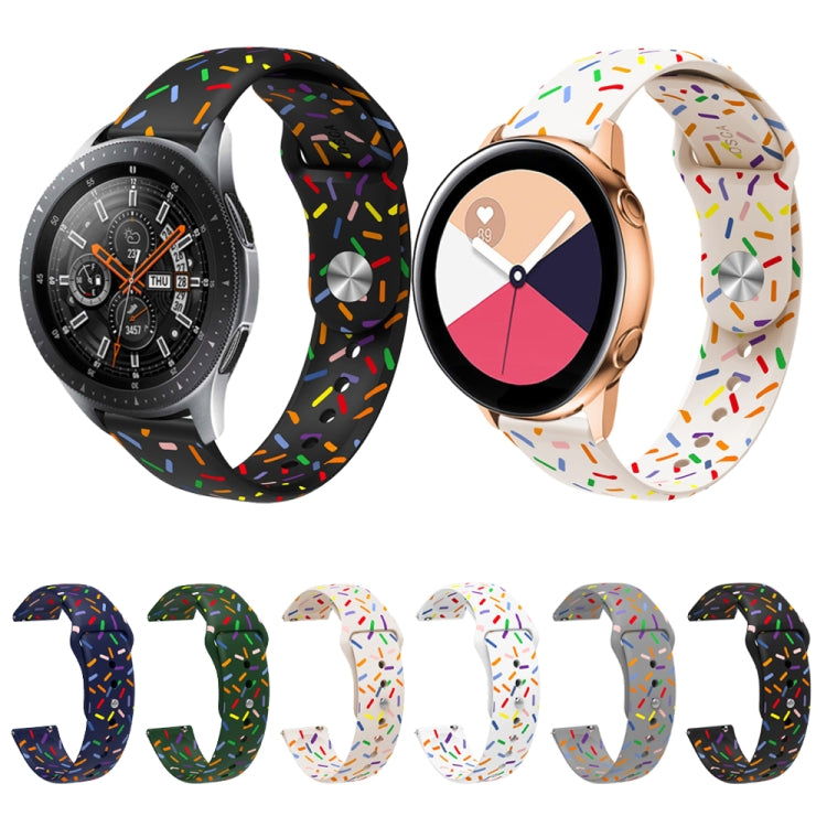 For Garmin Venu / SQ / SQ2 / Venu 2 Plus 20mm Sports Rainbow Dots Silicone Watch Band