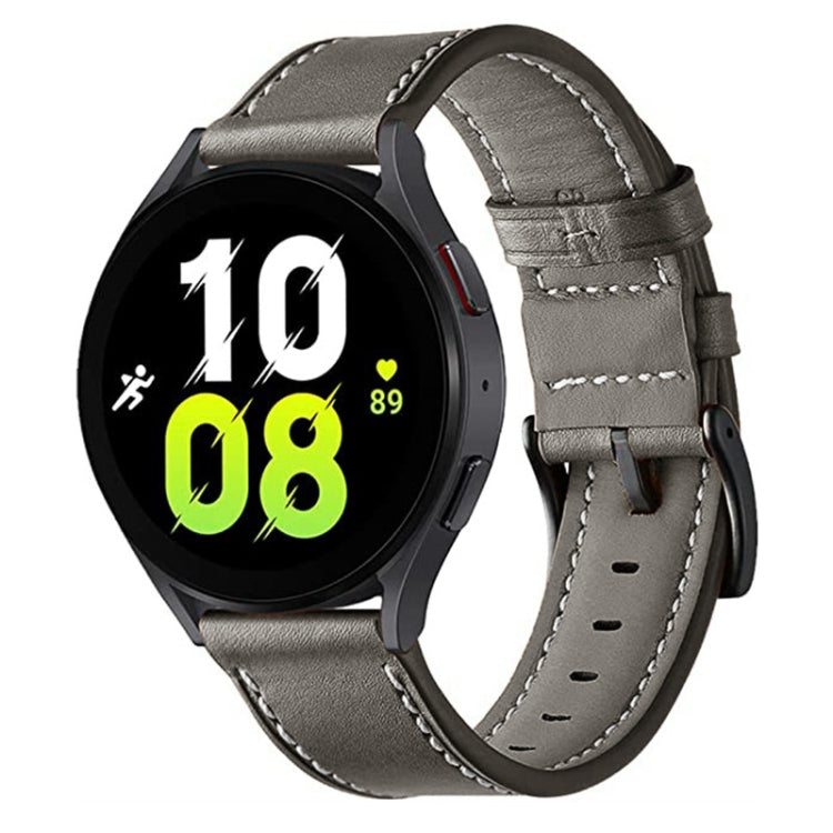 For Garmin Venu / SQ / SQ2 / Venu 2 Plus Stitching Black Buckle Genuine Leather Watch Band
