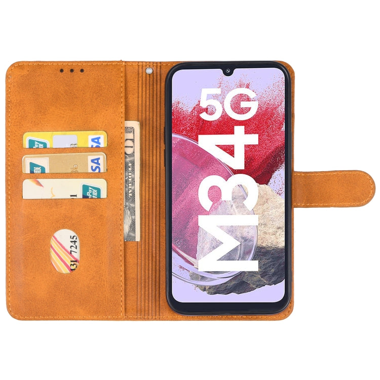 For Samsung Galaxy M34 5G Leather Phone Case