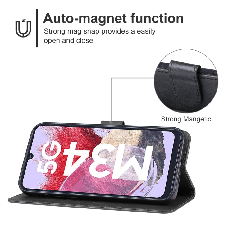 For Samsung Galaxy M34 5G Leather Phone Case
