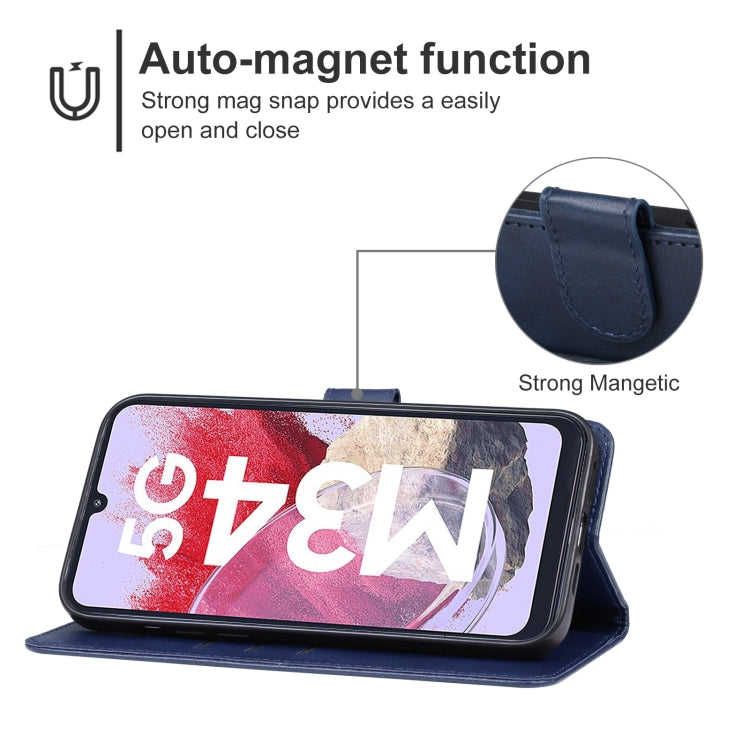For Samsung Galaxy M34 5G Leather Phone Case