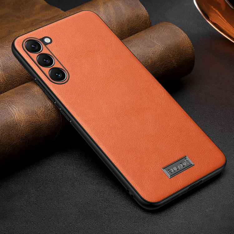 For Samsung Galaxy S25+ 5G SULADA Shockproof TPU Hybrid Handmade Leather Phone Case