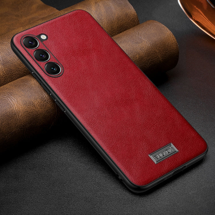 For Samsung Galaxy S25 5G SULADA Shockproof TPU Hybrid Handmade Leather Phone Case