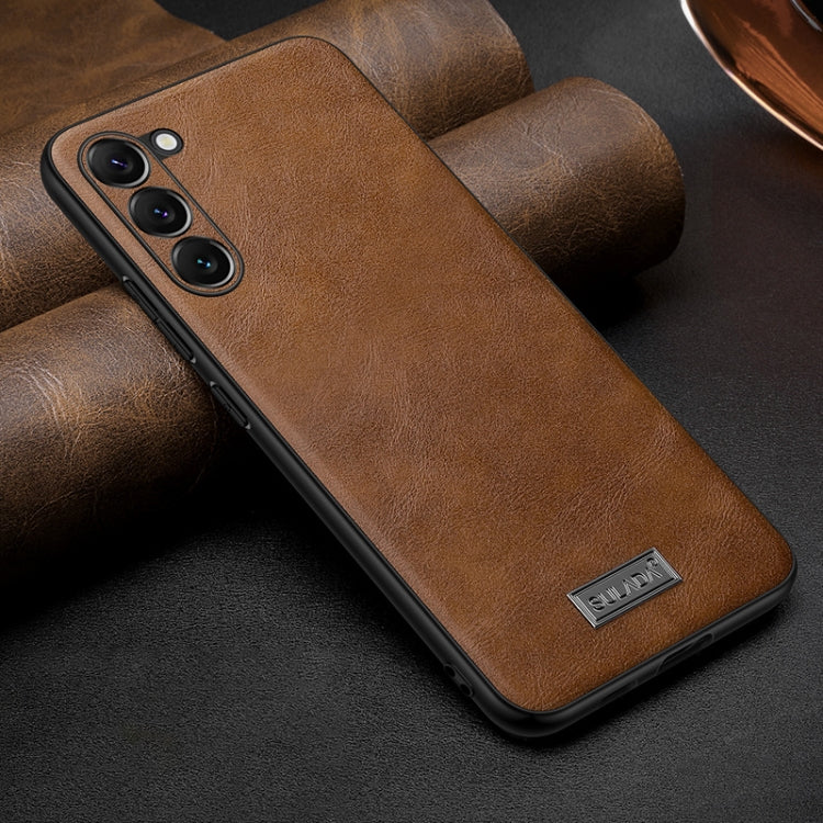 For Samsung Galaxy S25 5G SULADA Shockproof TPU Hybrid Handmade Leather Phone Case