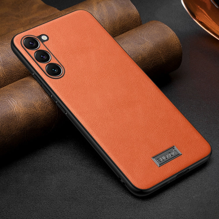 For Samsung Galaxy S25 5G SULADA Shockproof TPU Hybrid Handmade Leather Phone Case