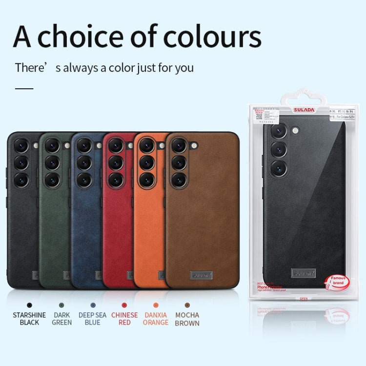 For Samsung Galaxy S25 5G SULADA Shockproof TPU Hybrid Handmade Leather Phone Case