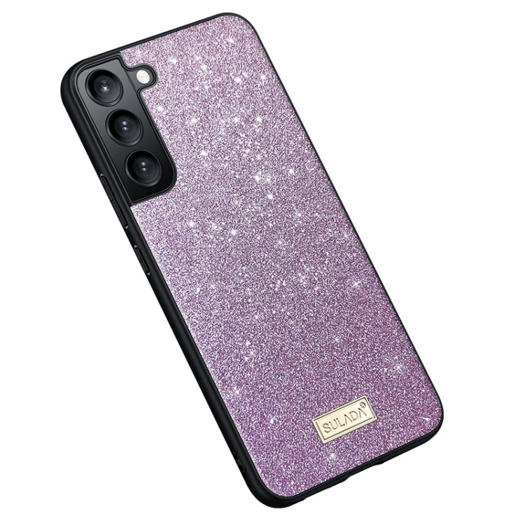For Samsung Galaxy S25 5G SULADA Glittery TPU Hybrid Handmade Leather Phone Case