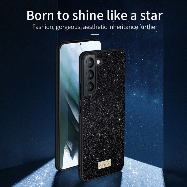For Samsung Galaxy S25 Ultra 5G SULADA Glittery TPU Hybrid Handmade Leather Phone Case