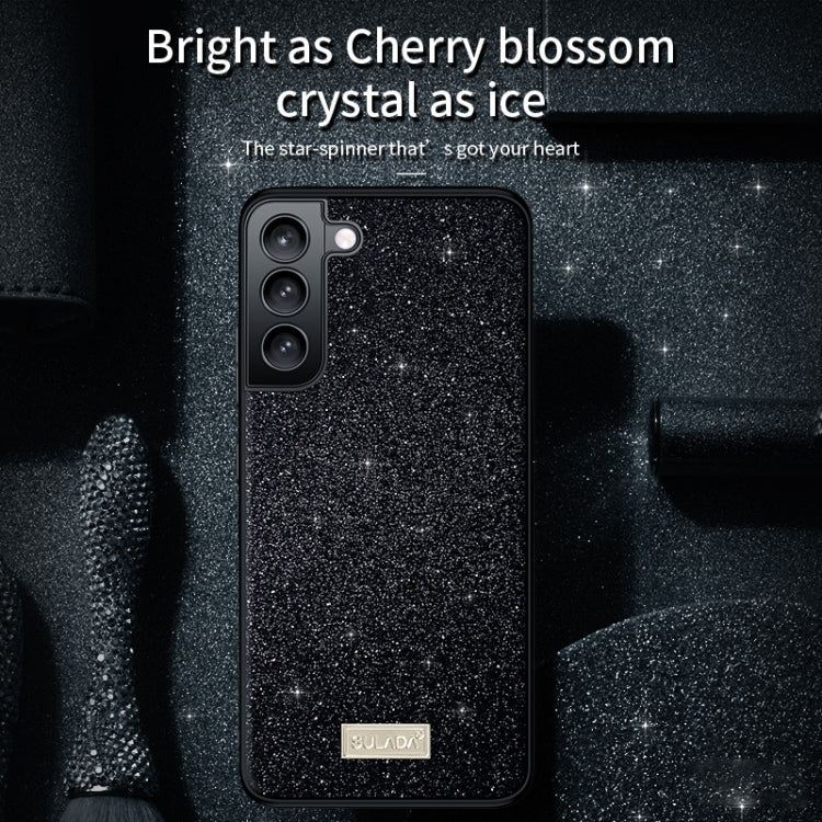 For Samsung Galaxy S25 Ultra 5G SULADA Glittery TPU Hybrid Handmade Leather Phone Case
