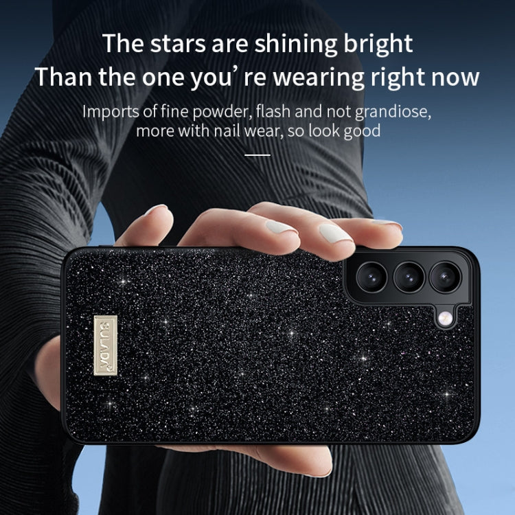 For Samsung Galaxy S25 Ultra 5G SULADA Glittery TPU Hybrid Handmade Leather Phone Case