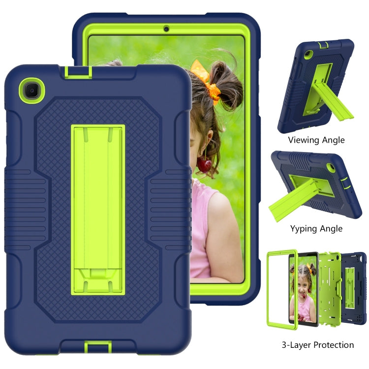 For Samsung Galaxy A 8.4 T307 Contrast Color Robot B2 Silicone Hybrid PC Tablet Case with Holder