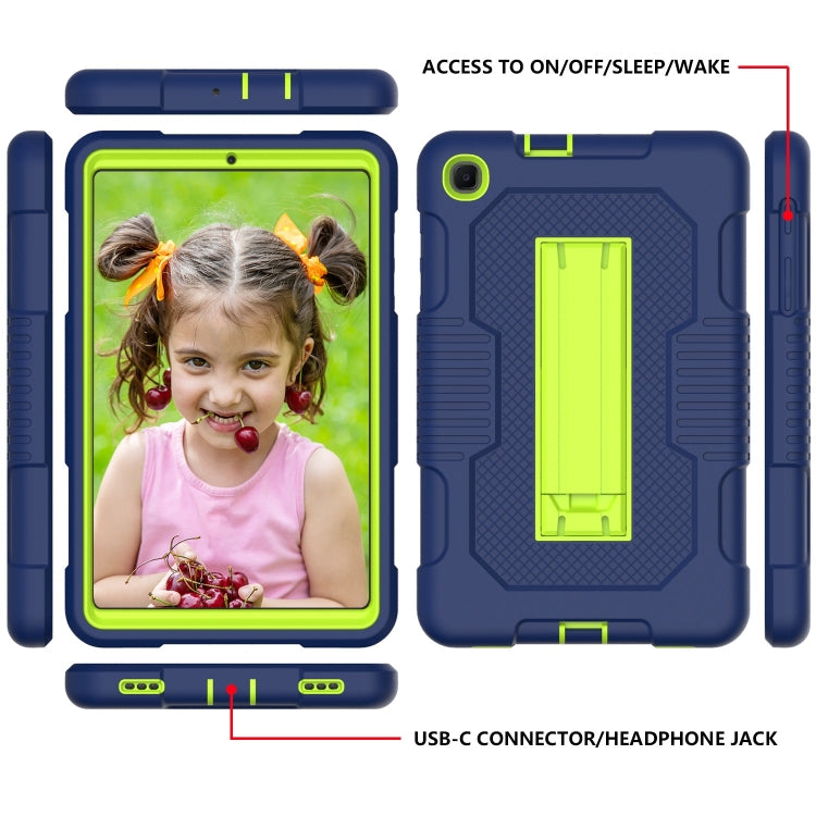 For Samsung Galaxy A 8.4 T307 Contrast Color Robot B2 Silicone Hybrid PC Tablet Case with Holder