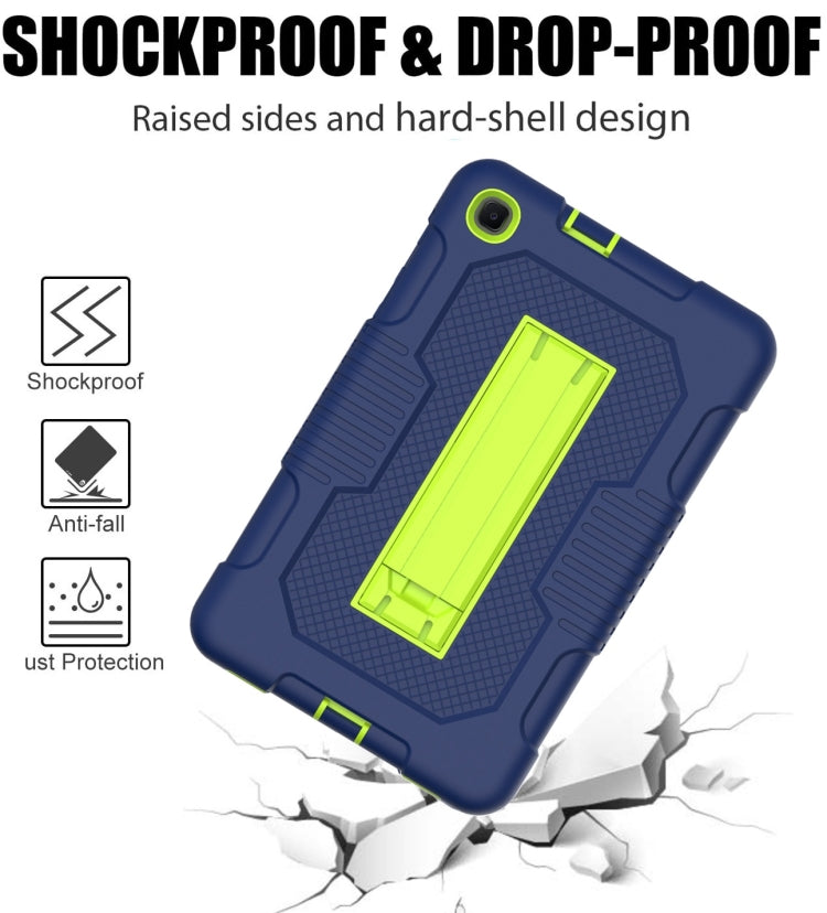 For Samsung Galaxy A 8.4 T307 Contrast Color Robot B2 Silicone Hybrid PC Tablet Case with Holder
