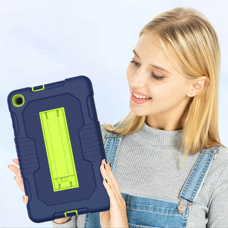 For Samsung Galaxy A 8.4 T307 Contrast Color Robot B2 Silicone Hybrid PC Tablet Case with Holder