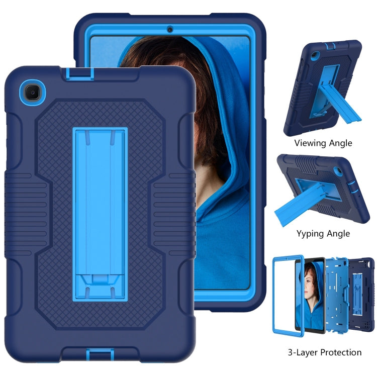 For Samsung Galaxy A 8.4 T307 Contrast Color Robot B2 Silicone Hybrid PC Tablet Case with Holder