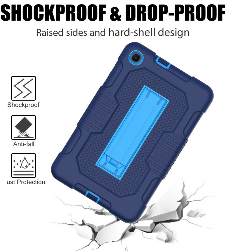 For Samsung Galaxy A 8.4 T307 Contrast Color Robot B2 Silicone Hybrid PC Tablet Case with Holder