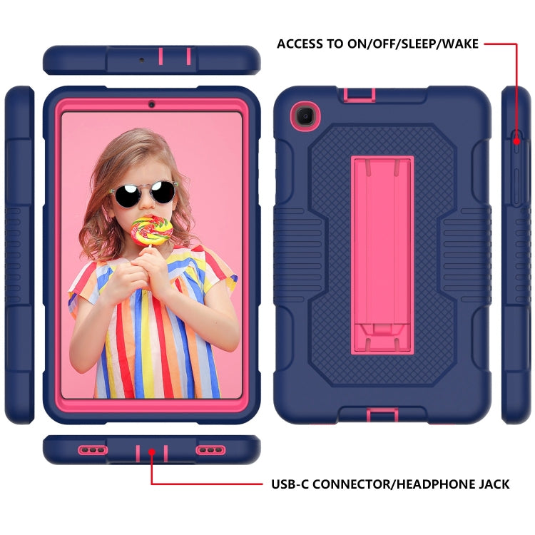 For Samsung Galaxy A 8.4 T307 Contrast Color Robot B2 Silicone Hybrid PC Tablet Case with Holder