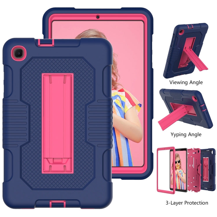 For Samsung Galaxy A 8.4 T307 Contrast Color Robot B2 Silicone Hybrid PC Tablet Case with Holder