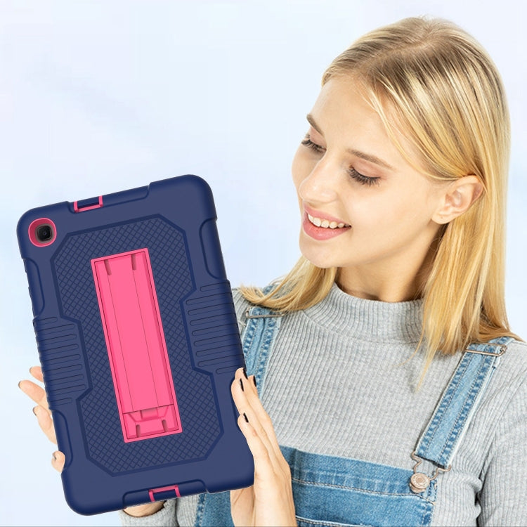 For Samsung Galaxy A 8.4 T307 Contrast Color Robot B2 Silicone Hybrid PC Tablet Case with Holder