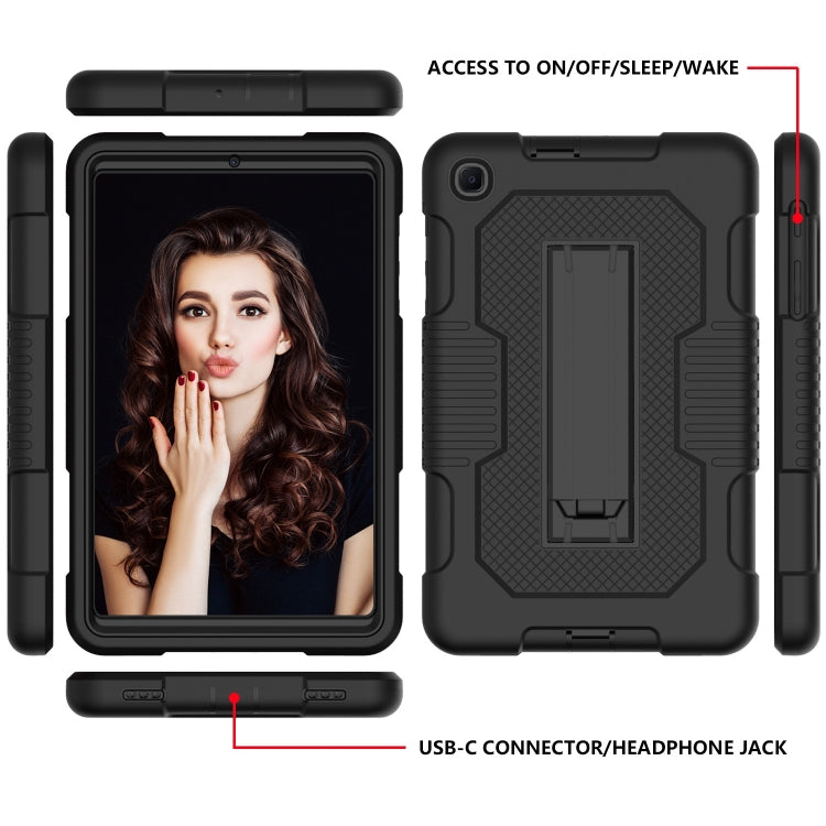 For Samsung Galaxy A 8.4 T307 Contrast Color Robot B2 Silicone Hybrid PC Tablet Case with Holder