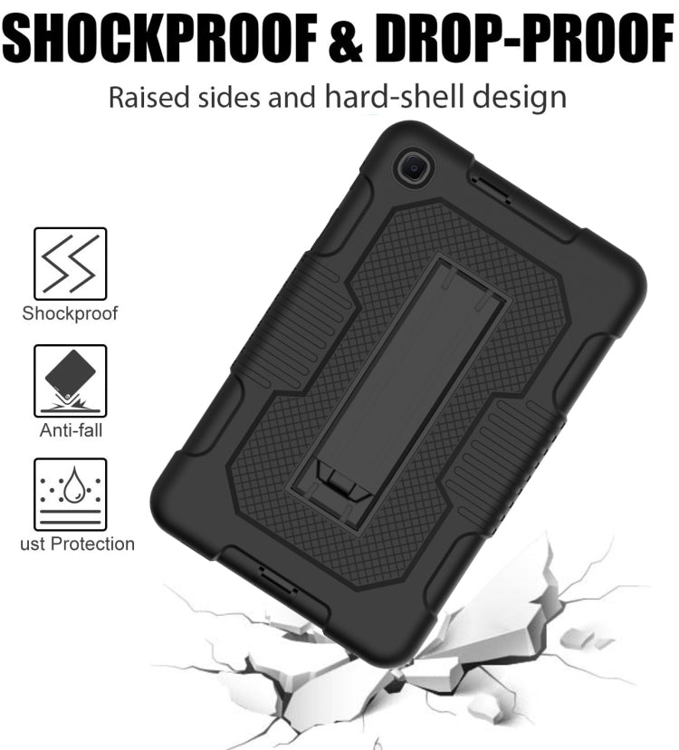 For Samsung Galaxy A 8.4 T307 Contrast Color Robot B2 Silicone Hybrid PC Tablet Case with Holder