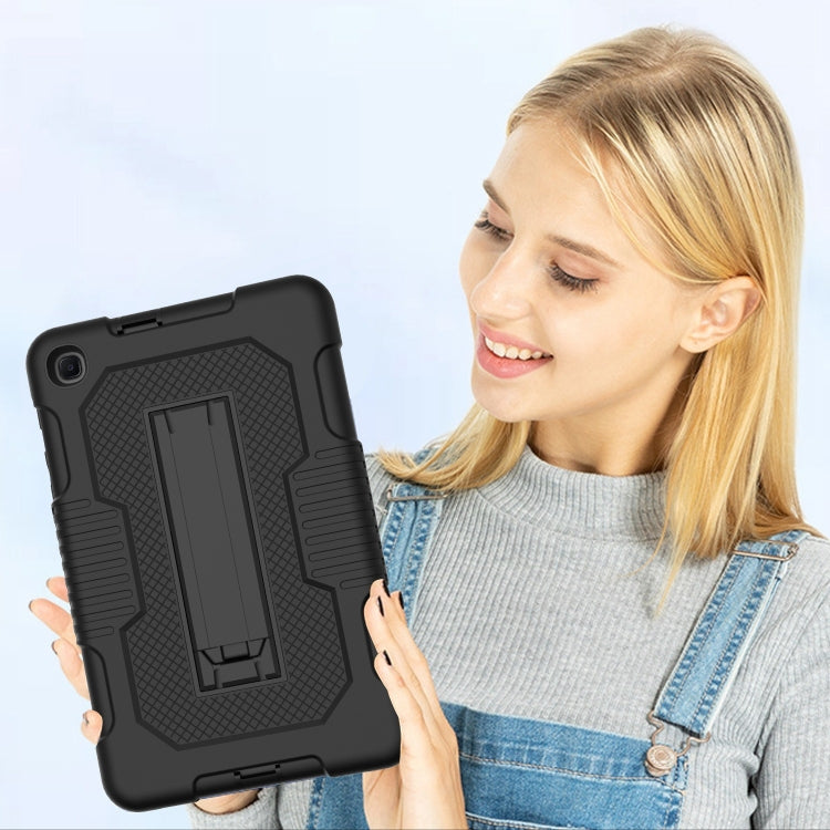 For Samsung Galaxy A 8.4 T307 Contrast Color Robot B2 Silicone Hybrid PC Tablet Case with Holder