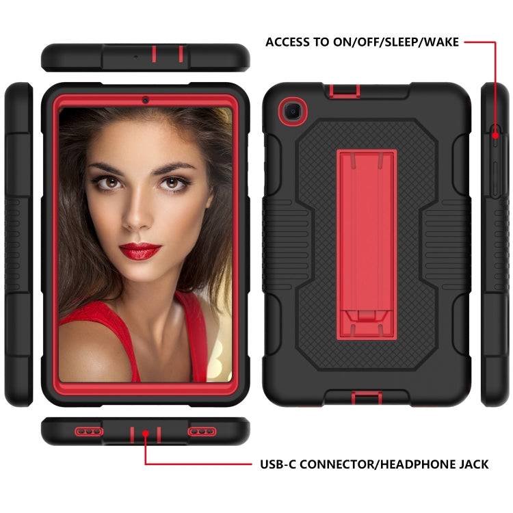 For Samsung Galaxy A 8.4 T307 Contrast Color Robot B2 Silicone Hybrid PC Tablet Case with Holder