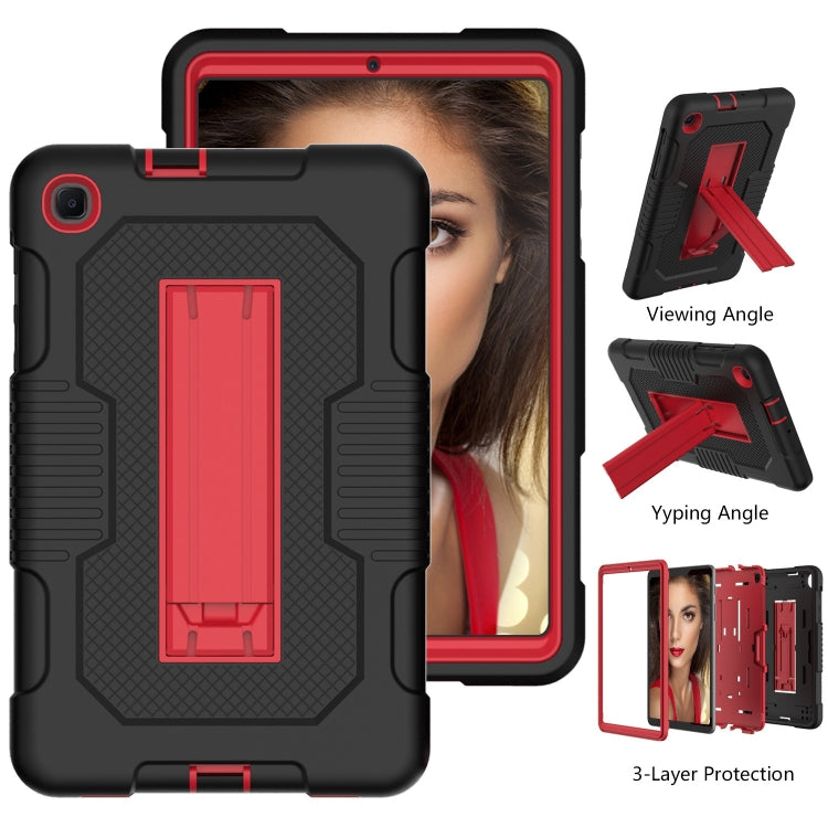 For Samsung Galaxy A 8.4 T307 Contrast Color Robot B2 Silicone Hybrid PC Tablet Case with Holder