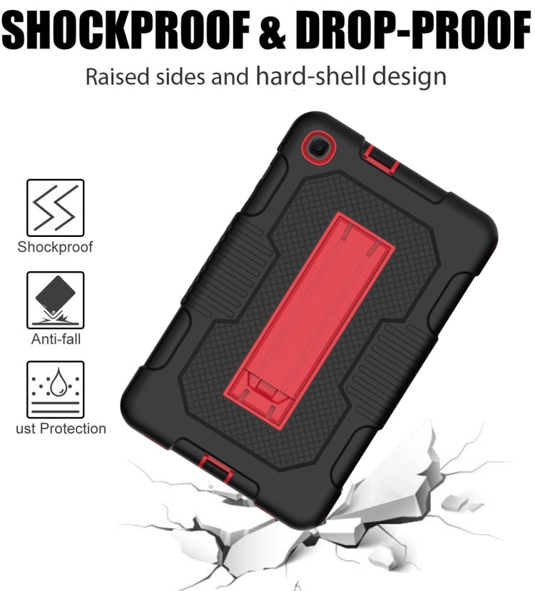 For Samsung Galaxy A 8.4 T307 Contrast Color Robot B2 Silicone Hybrid PC Tablet Case with Holder