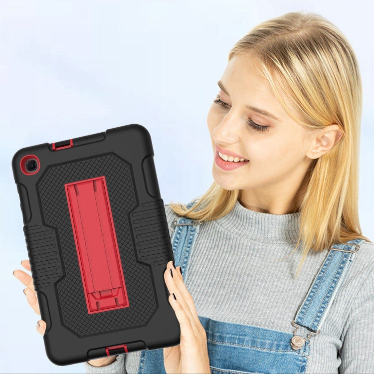 For Samsung Galaxy A 8.4 T307 Contrast Color Robot B2 Silicone Hybrid PC Tablet Case with Holder