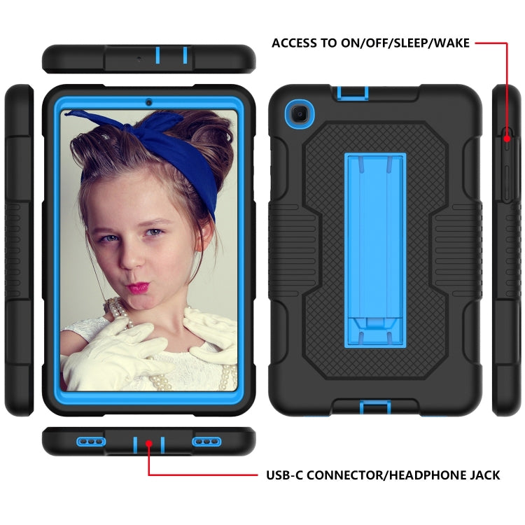 For Samsung Galaxy A 8.4 T307 Contrast Color Robot B2 Silicone Hybrid PC Tablet Case with Holder