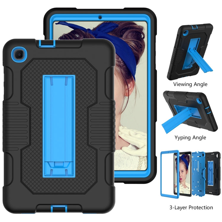 For Samsung Galaxy A 8.4 T307 Contrast Color Robot B2 Silicone Hybrid PC Tablet Case with Holder
