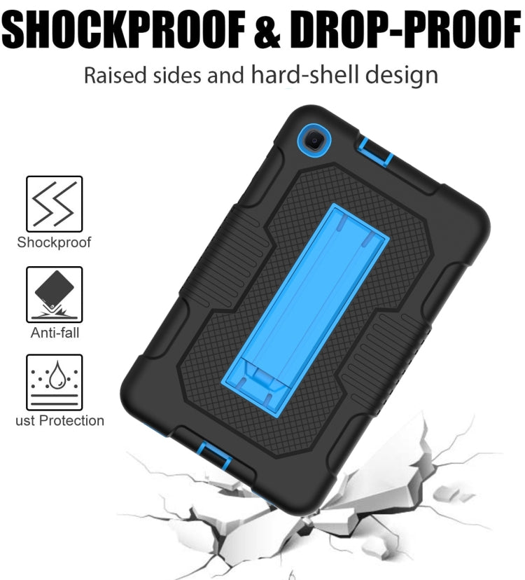 For Samsung Galaxy A 8.4 T307 Contrast Color Robot B2 Silicone Hybrid PC Tablet Case with Holder