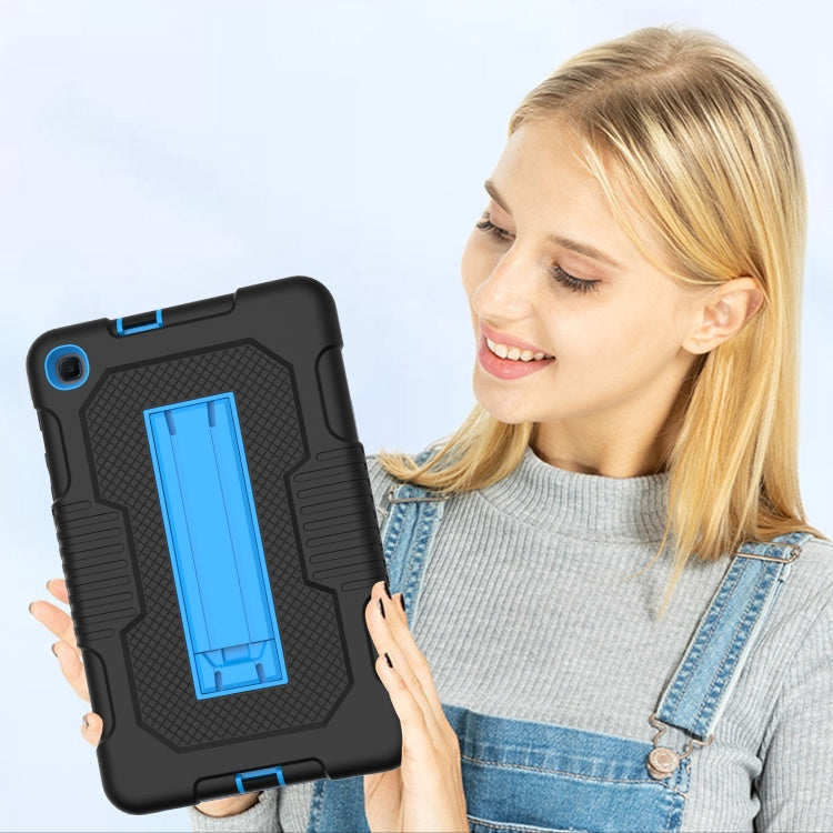 For Samsung Galaxy A 8.4 T307 Contrast Color Robot B2 Silicone Hybrid PC Tablet Case with Holder