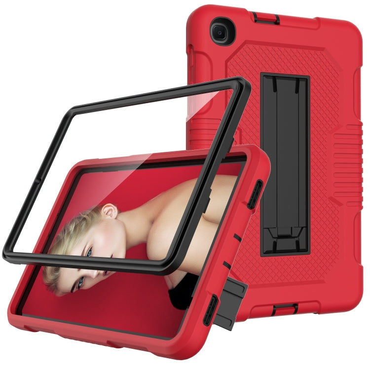 For Samsung Galaxy A 8.4 T307 Contrast Color Robot B2 Silicone Hybrid PC Tablet Case with Holder