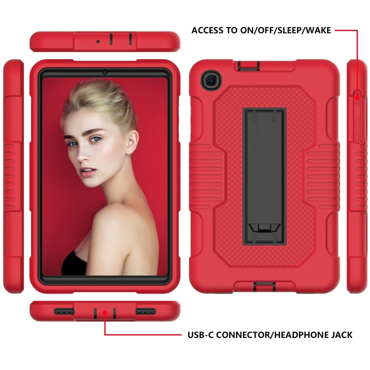 For Samsung Galaxy A 8.4 T307 Contrast Color Robot B2 Silicone Hybrid PC Tablet Case with Holder