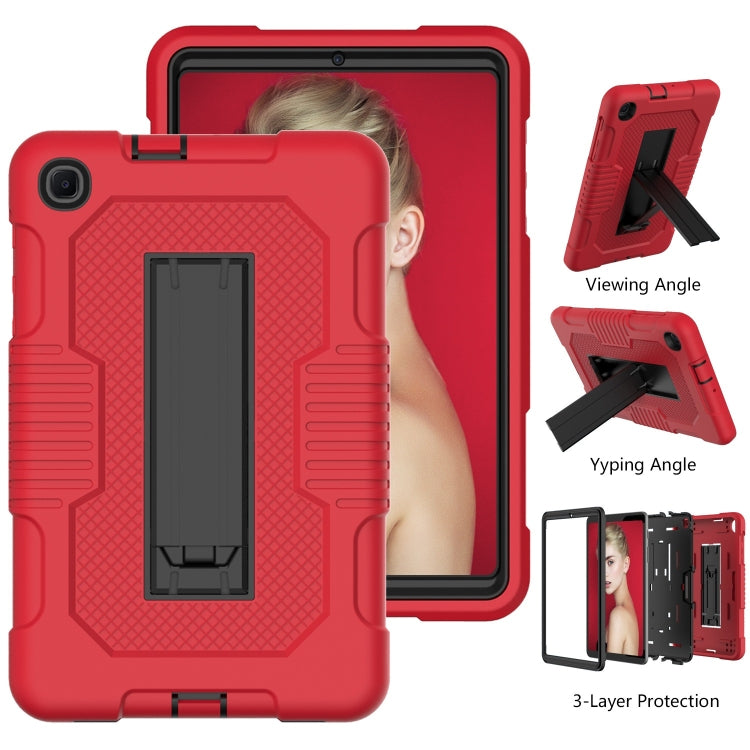 For Samsung Galaxy A 8.4 T307 Contrast Color Robot B2 Silicone Hybrid PC Tablet Case with Holder