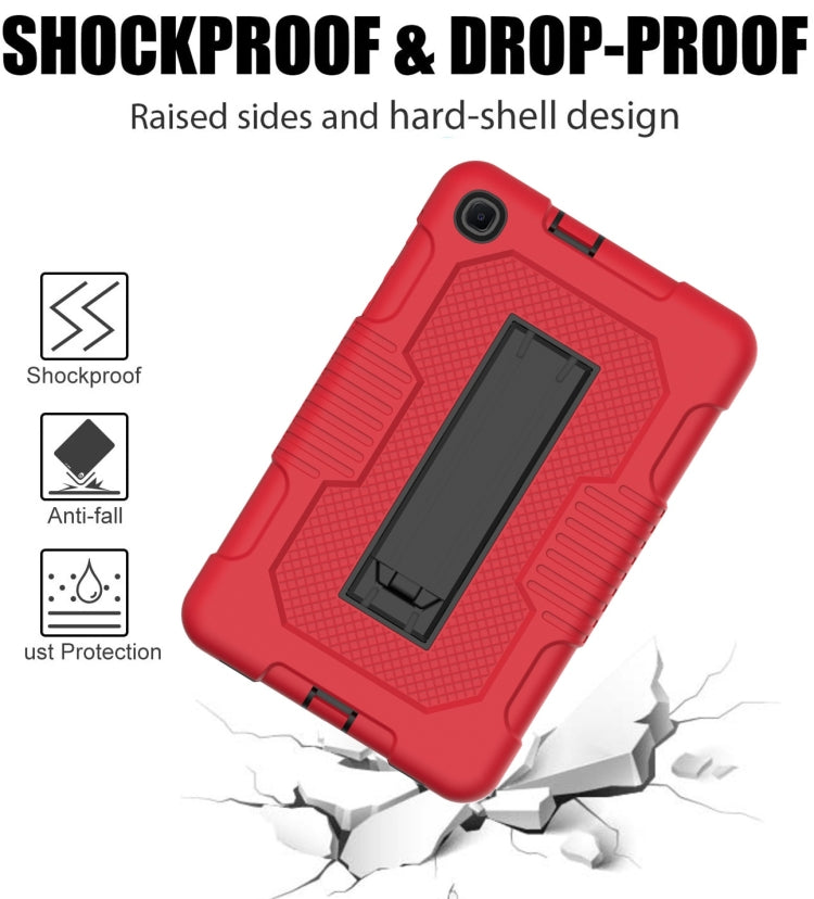 For Samsung Galaxy A 8.4 T307 Contrast Color Robot B2 Silicone Hybrid PC Tablet Case with Holder