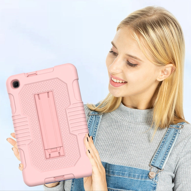 For Samsung Galaxy A 8.4 T307 Contrast Color Robot B2 Silicone Hybrid PC Tablet Case with Holder